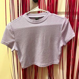 SHEIN purple cropped t-shirt